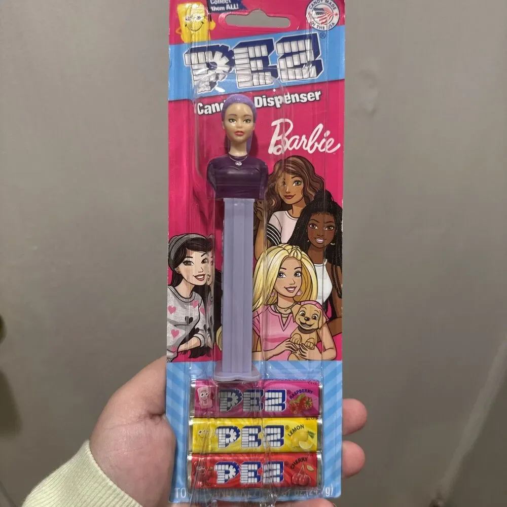 BARBIE Pez Dispensers‎ 2024 Lot Of 4 Blond/Black/brunet/purple Hair Barbie